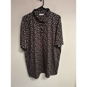 Fore Fathers Mens XXL Grilling Meats Golf Polo Shirt Print Black